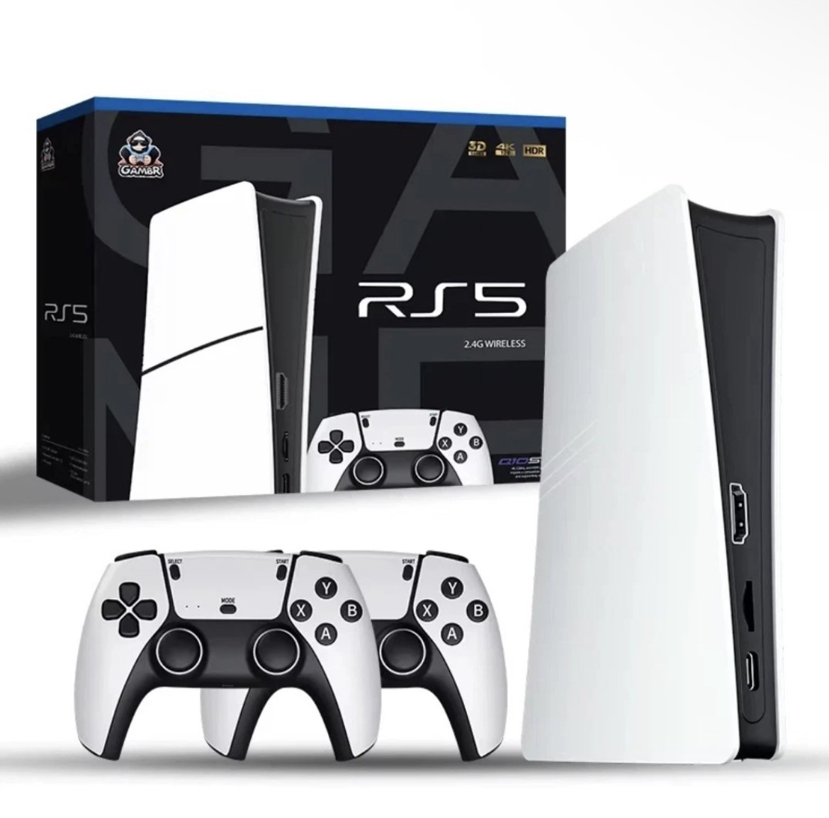 RS5 TV Game Console Dual Stick Wireless Controller Game 20000+64GB two Joysticks