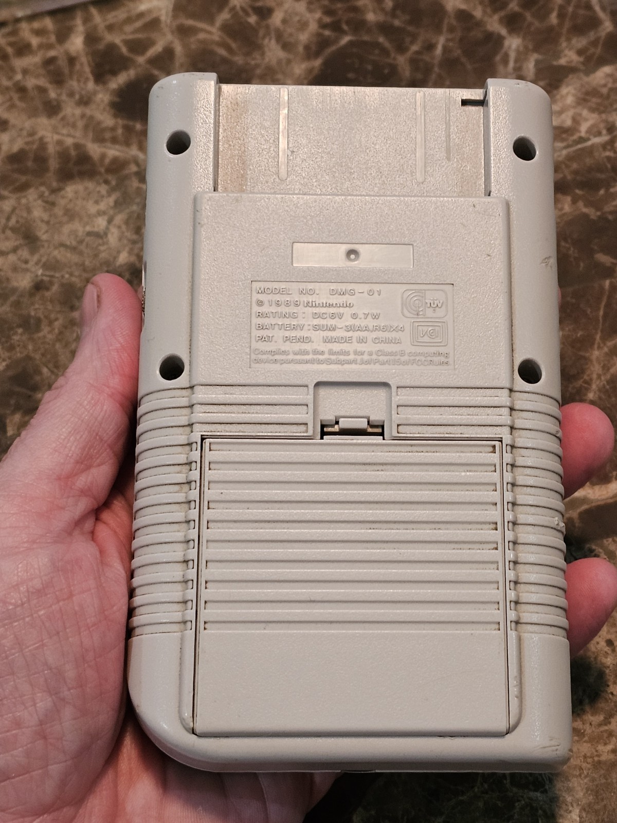 Nintendo GameBoy DMG-01 Console Grey OEM Play It Loud Case 6 Games **See Video**