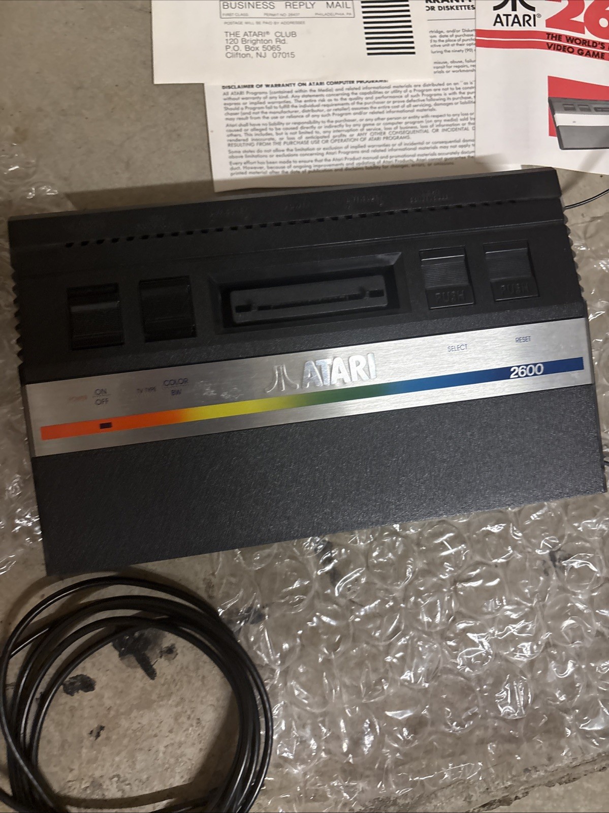 GORGEOUS Atari 2600 Rainbow Console 1987 Retro Gaming Atari Jr. IN BOX WORKING