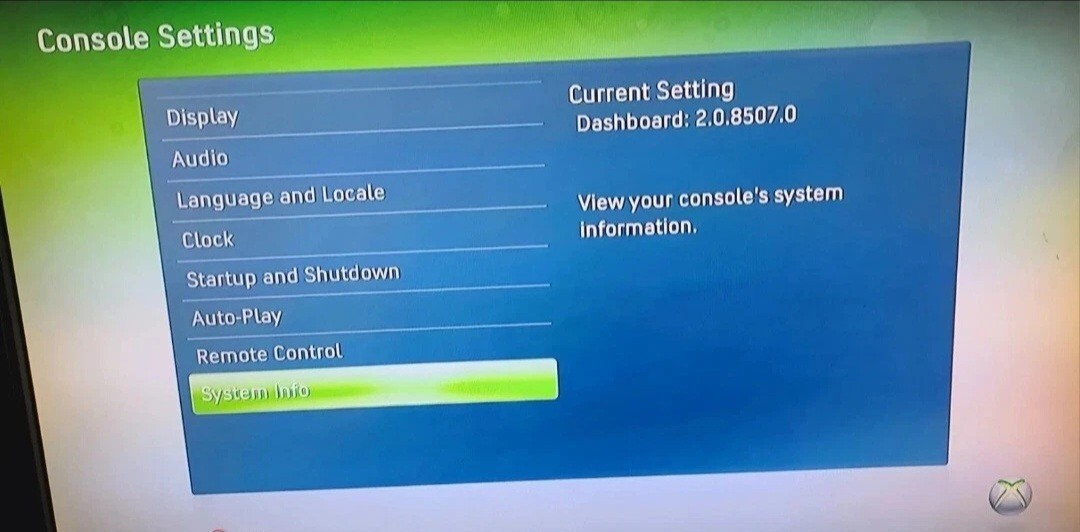 Xbox 360 Console NXE On Dashboard 8599 – Zypher Board. Read