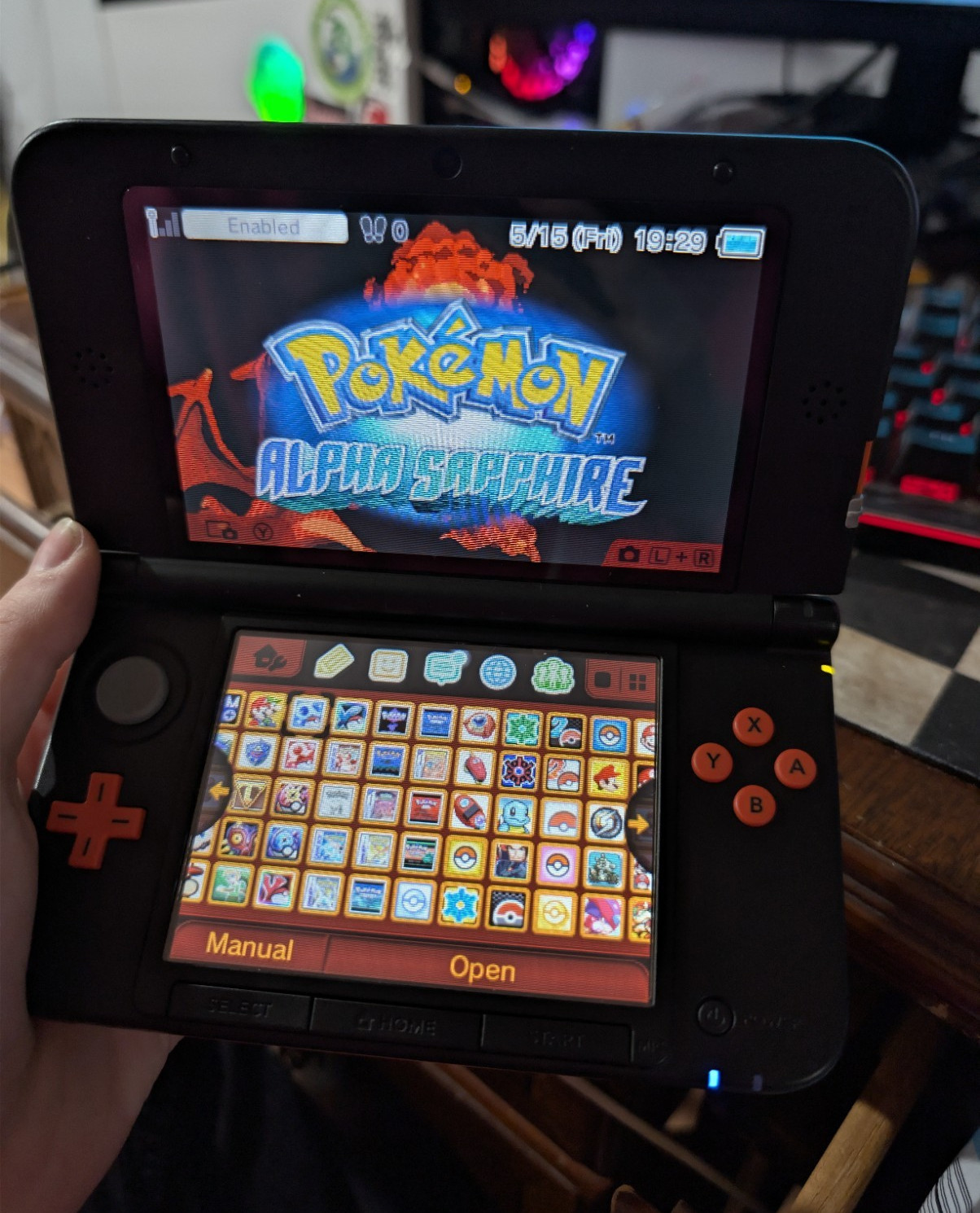 Nintendo 3DS XL LL + 128GB SD Card With Games