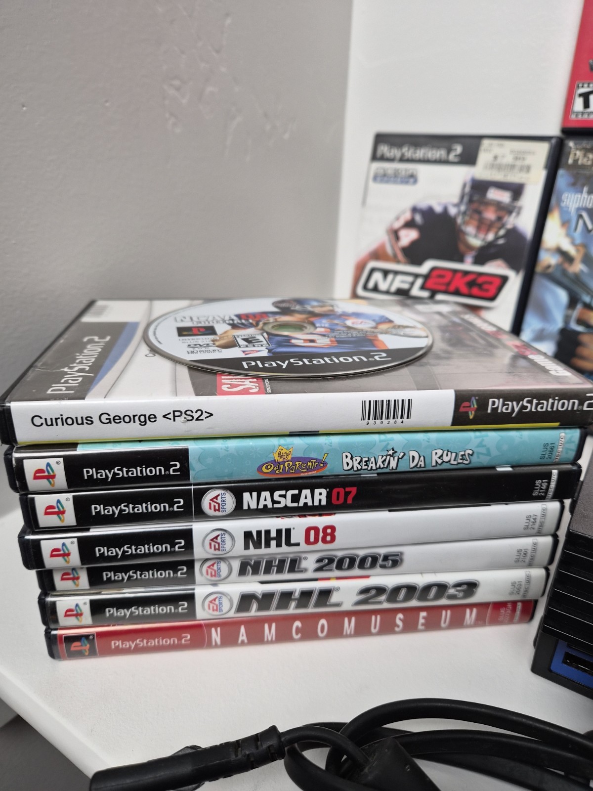 Sony PlayStation 2 PS2 FREE SHIPPING Console Bundle 19 Games/1 Cont. 16mb Mem.