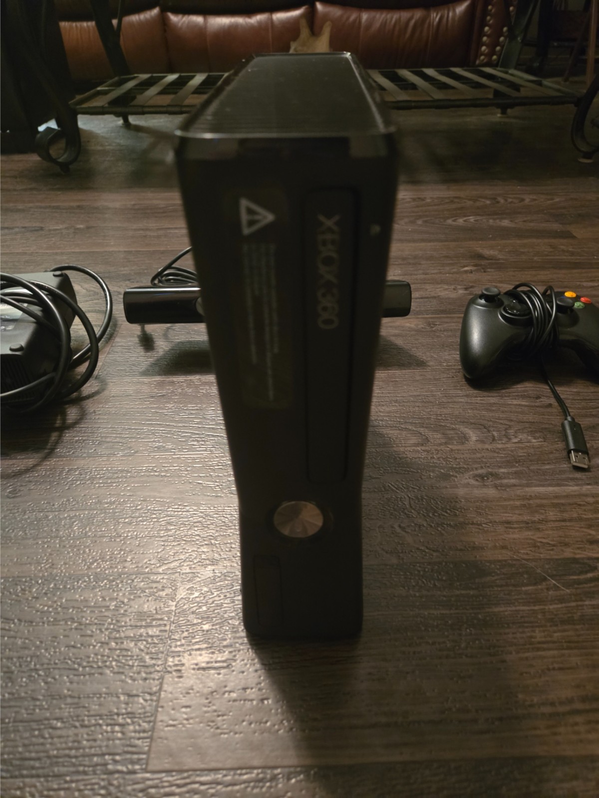 Microsoft Xbox 360 S Gaming Console w/ Kinect, 1 Controller, All Cables (TESTED)