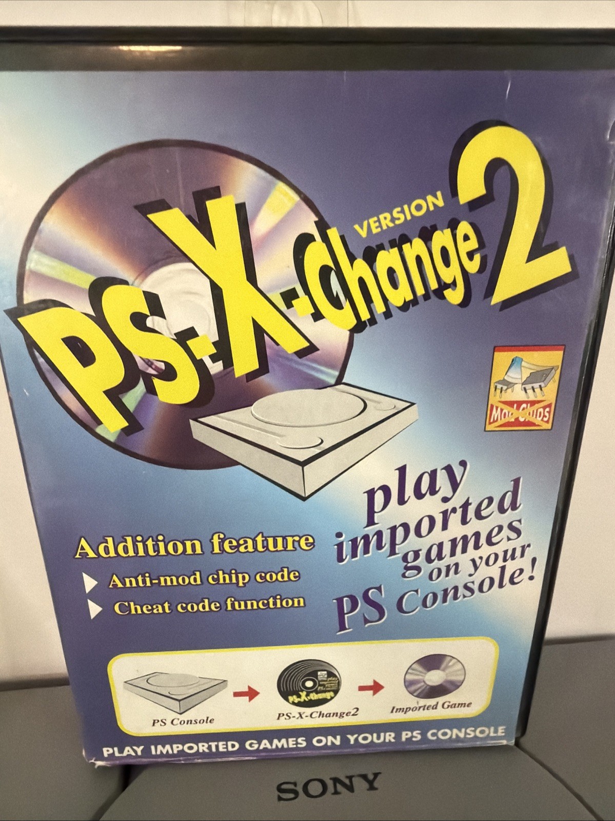 Sony Playstation 1 PS1 Console Bundle SCPH-5501 W/PSXchange 2 Tested & Working