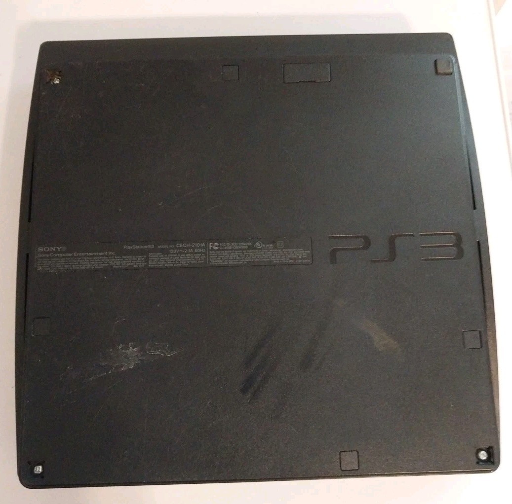 Sony PlayStation 3 Slim PS3 120GB Console w/1 OEM Controller 5 Games Please Read