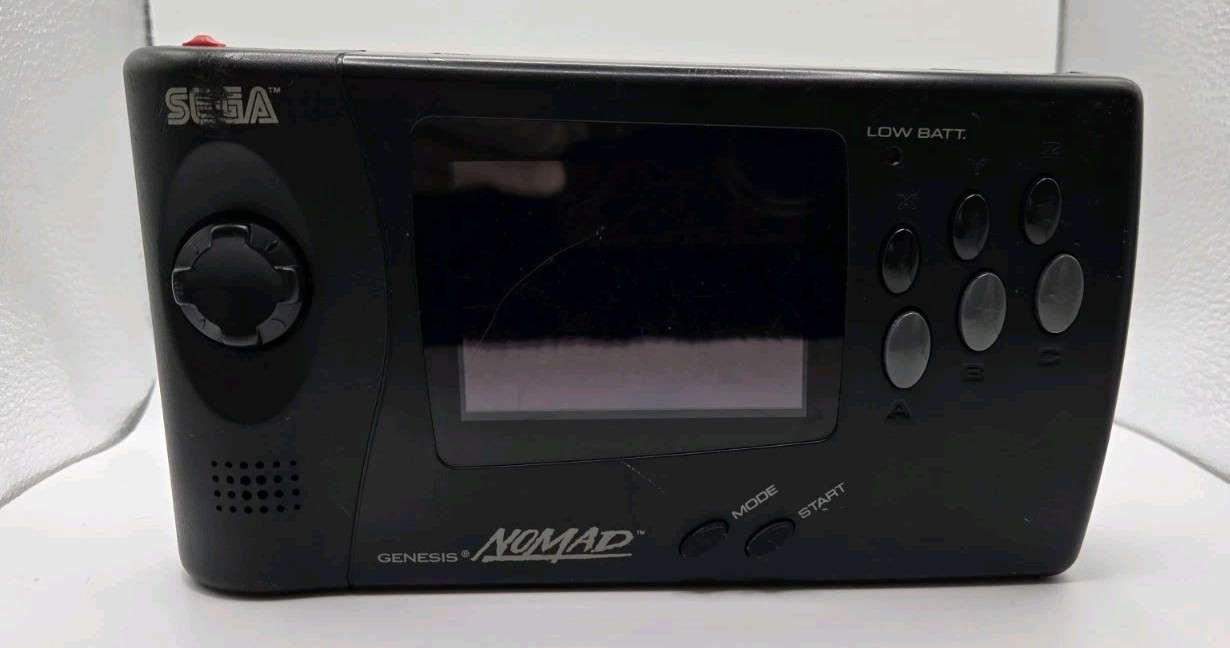 Sega Genesis Nomad (1995) Tested W/ Charger&Battery Working. Mario Lemiux Hockey