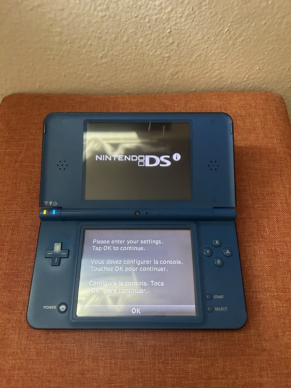 Nintendo DSI XL Midnight Blue Tested Works No Battery/Stylus/Charger