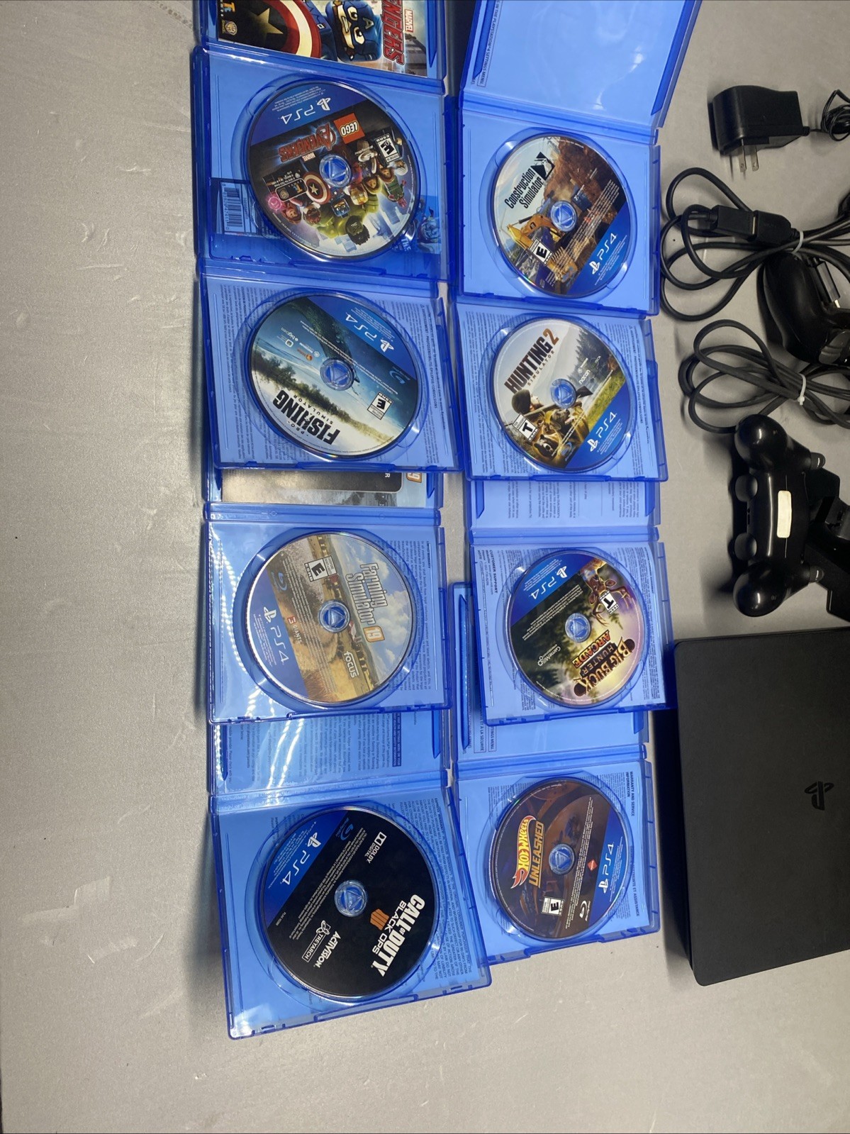 Sony PlayStation 4 Slim 1TB CUH-2215B Console + 8 Games & Controllers