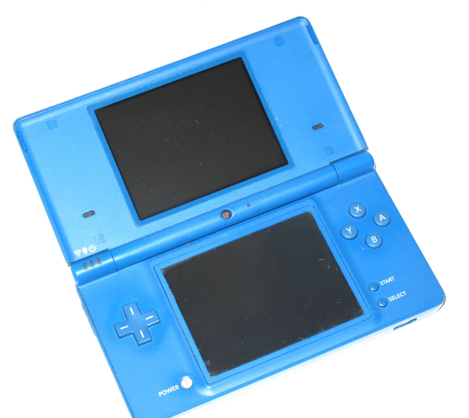 Nintendo DSi Blue Console System Bundle w/ Mario Kart & Stylus (5 Games) TESTED!