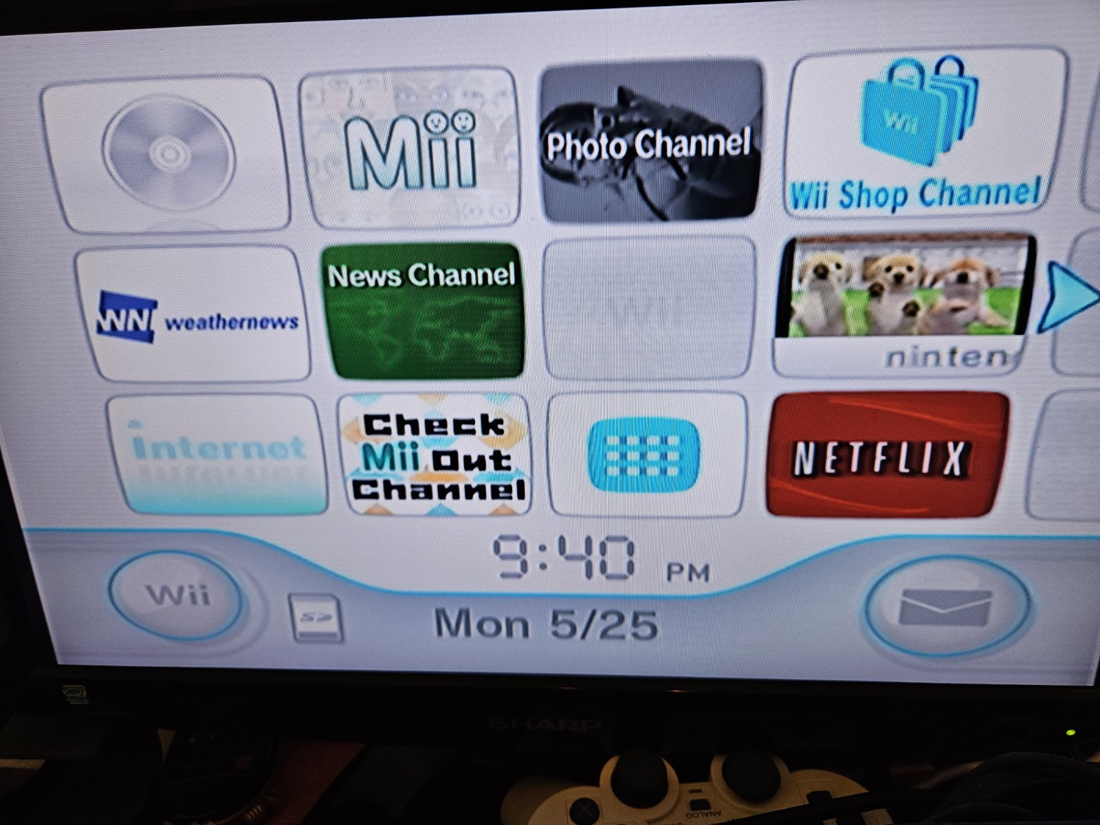 Wii Console With Two Games. No Controllers.