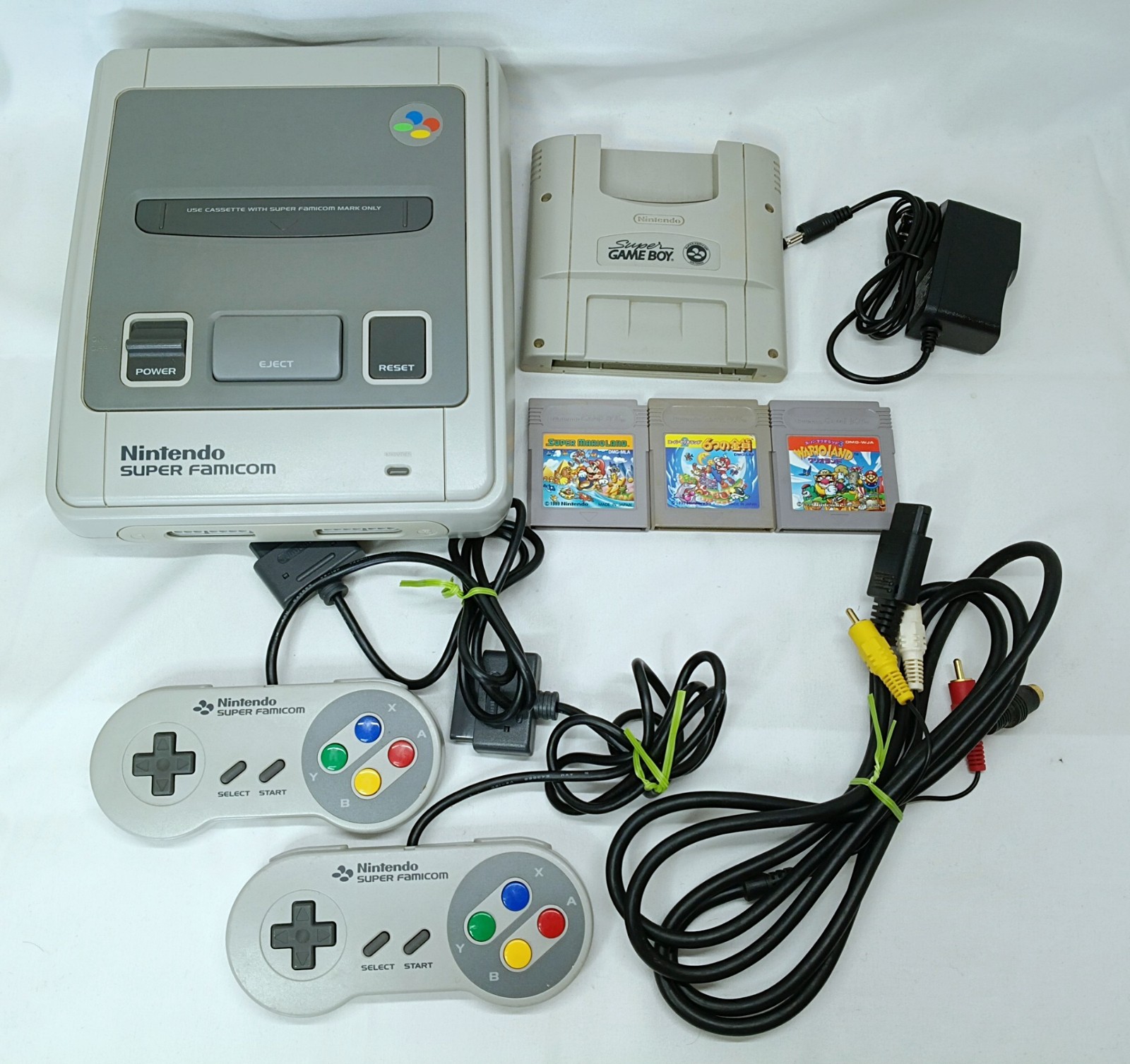 Super Famicom 1chip-01 Console Nintendo Mario Land 1 2 3 Gameboy S-video Tested