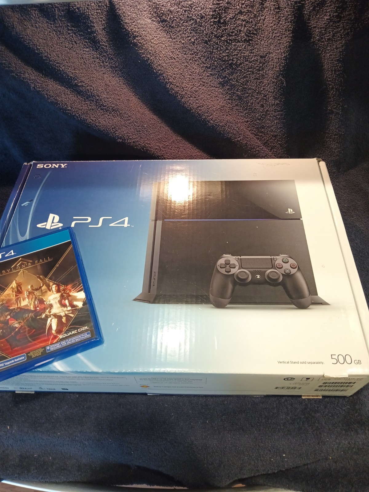 Sony Playstation 4 500GB Black Console PS4 W/ Controller & Cords Tested Inbox