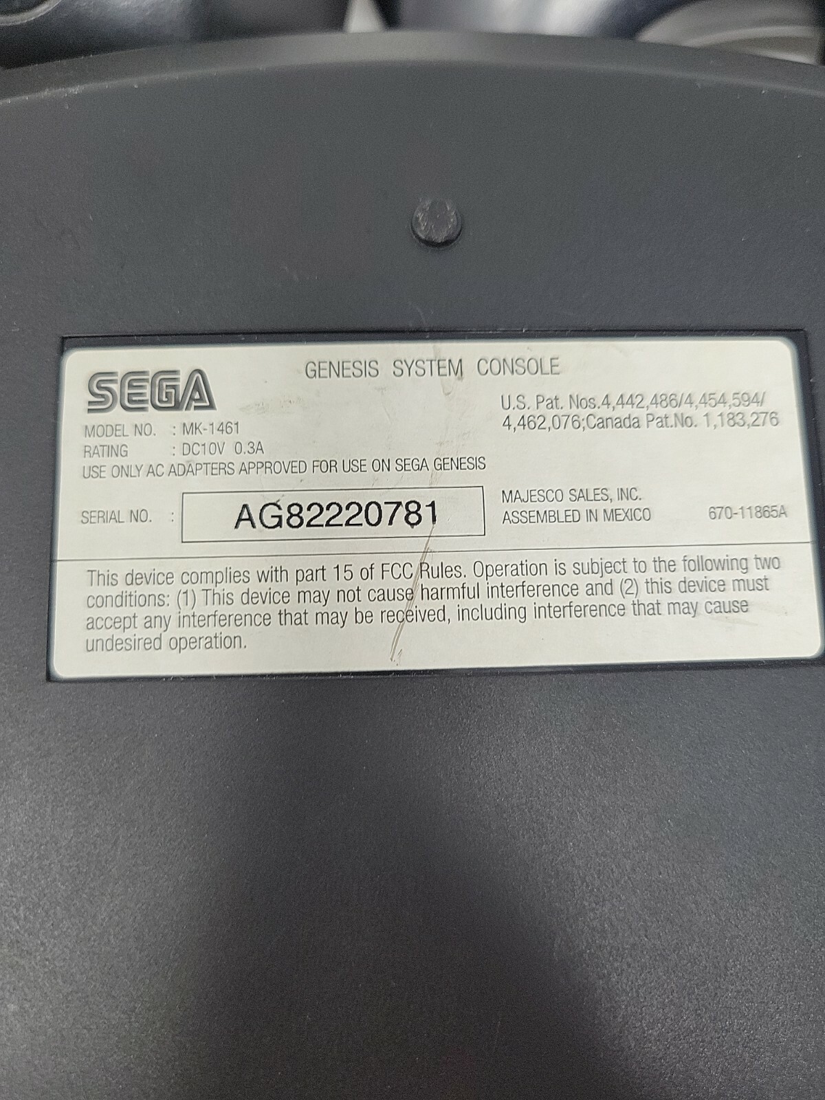 Sega Genesis 3 Lot: Black Console/ 2 Controllers/Frogger/Sonic 2 NOT Tested