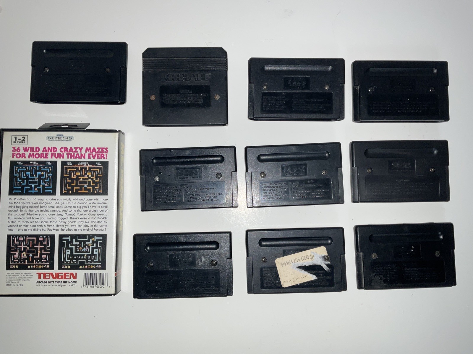 Sega Genesis 2 Console 10 Games Bundle 2 Remotes Mickey Sonic 3D NBA Jam Tested