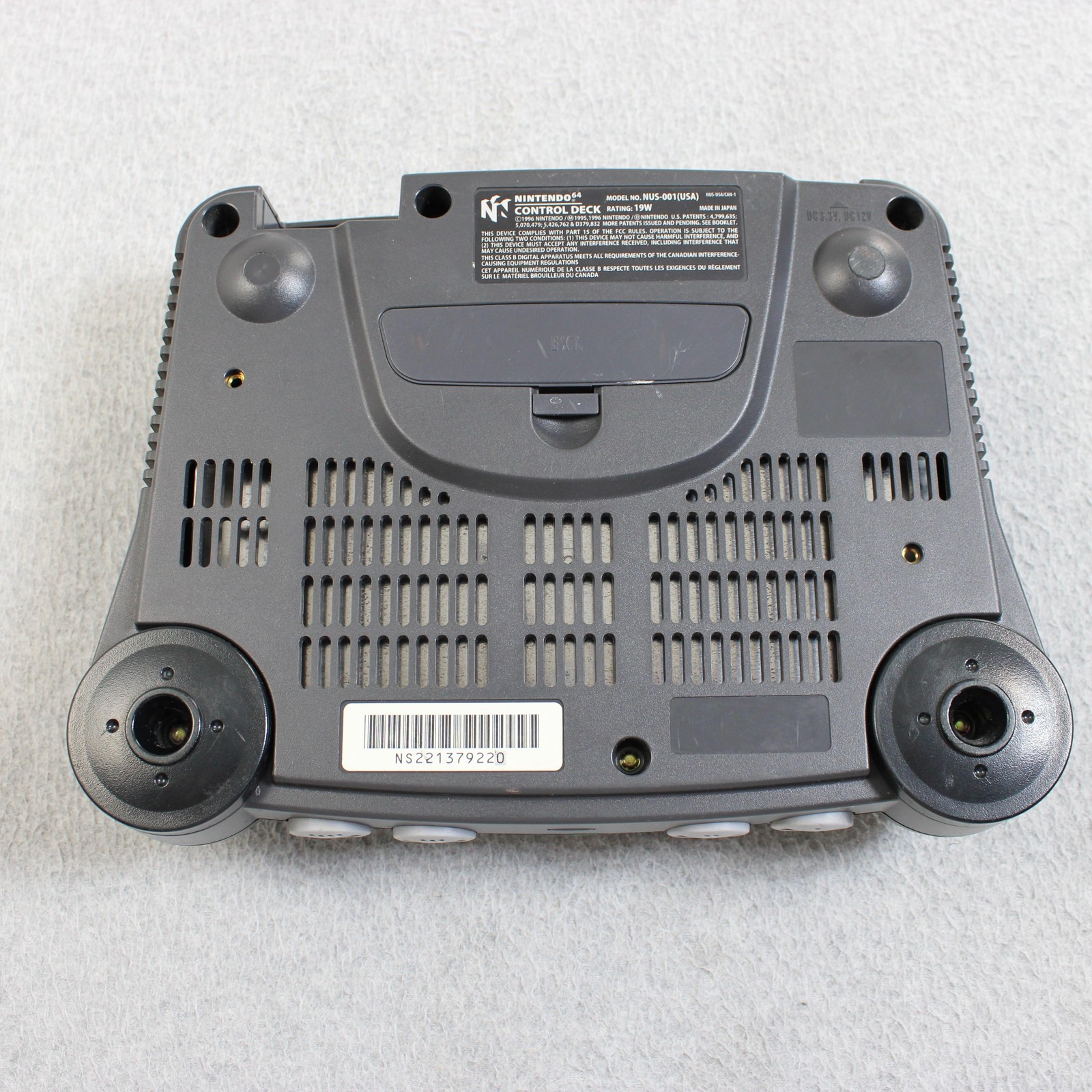 Nintendo 64 Gray Console System NUS-001 USA NTSC Jumper Pak AC Adapter UNTESTED