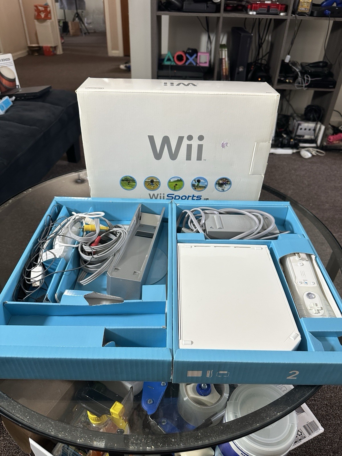 Nintendo Wii Console Complete in Box – Controller Nunchuck Power Chords Tested
