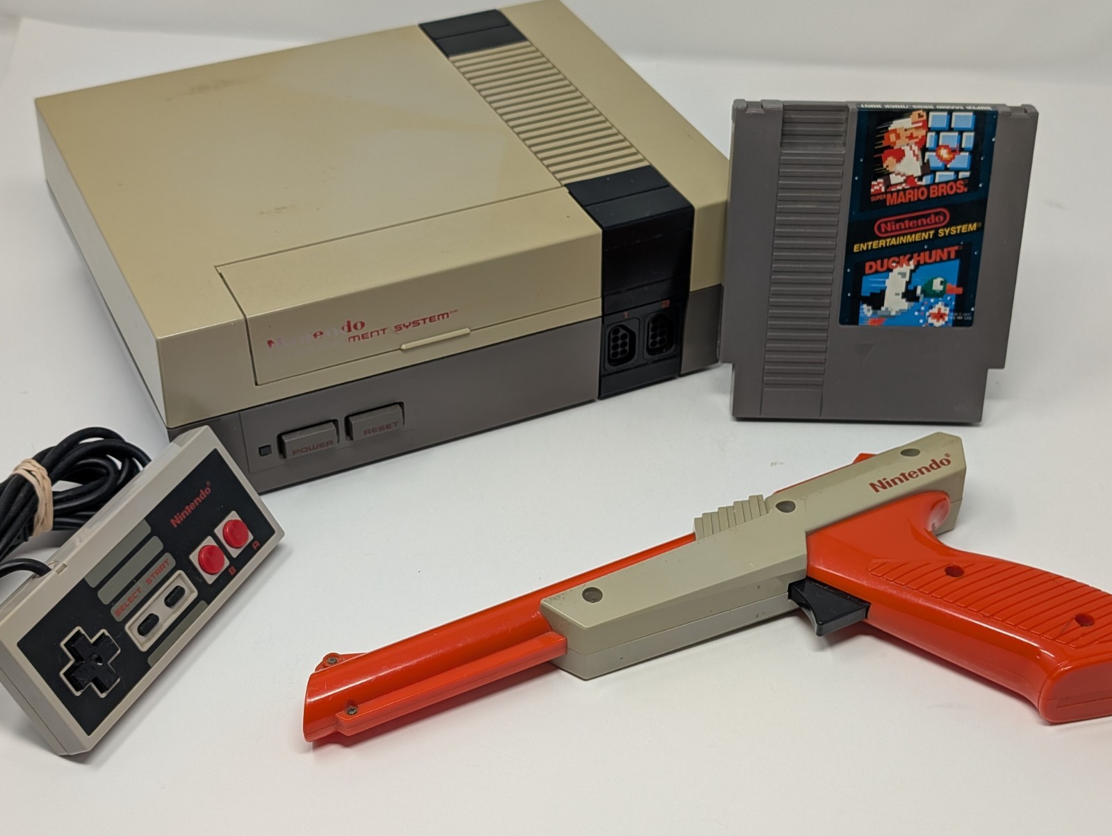 Nintendo NES Action Set Home Console With OEM Controller, Zapper Gun & Cables