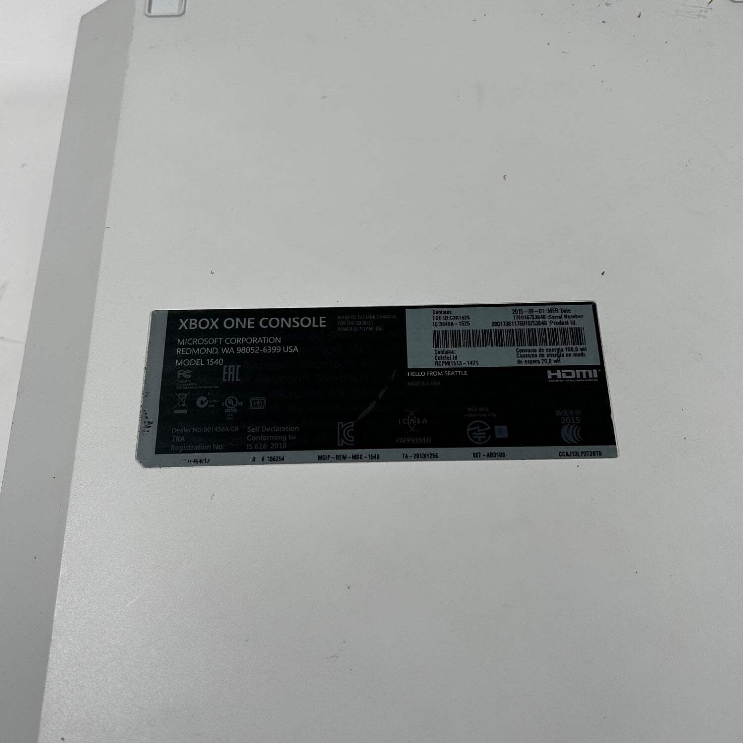 Broken Microsoft Xbox One 500GB Console Gaming System 1540 Read