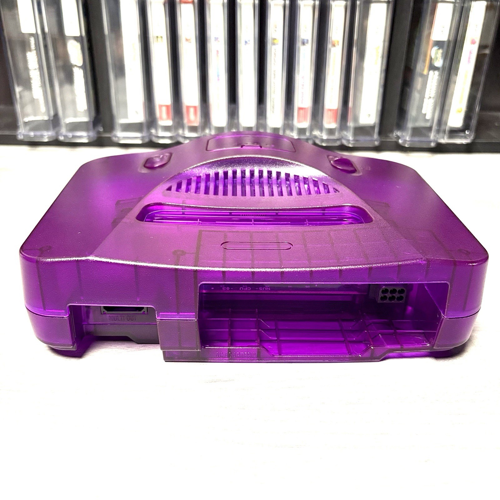 N64 Nintendo 64 Transparent Purple Custom Re-She’ll Console
