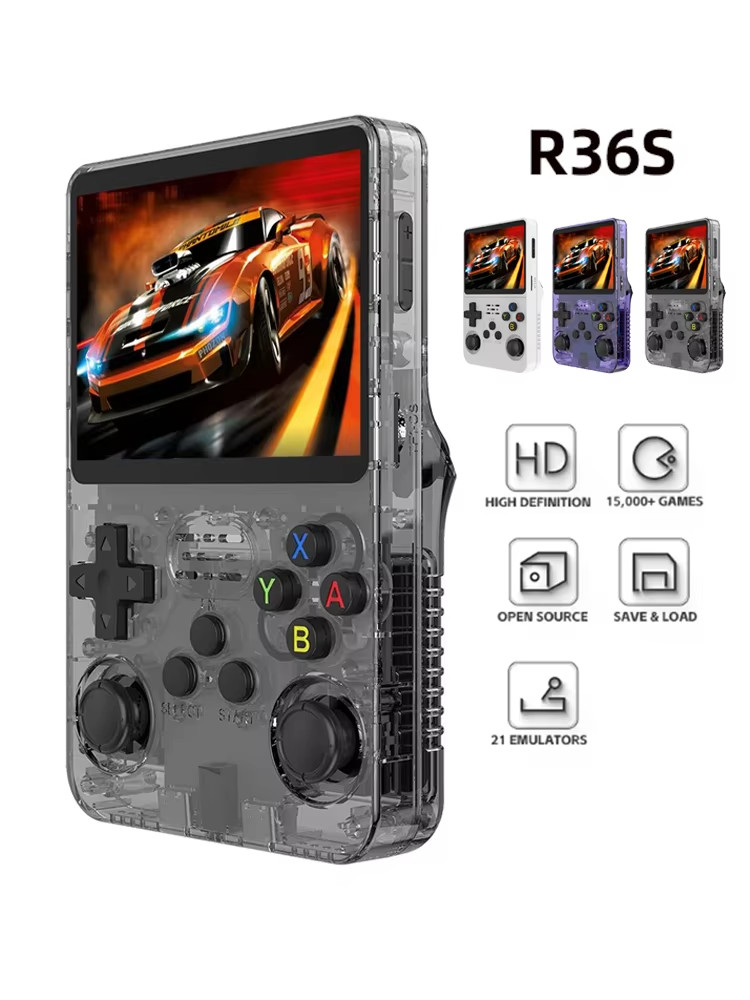 R36S Retro Handheld Video Game Console Linux System 3.5 Inch IPS Screen R35s Pro
