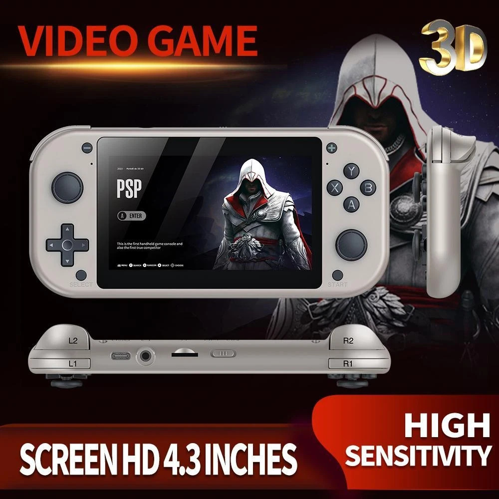 M17 Handheld Gaming Console, 4.3-inch 128G Retro Pandora Video Game Console Emul