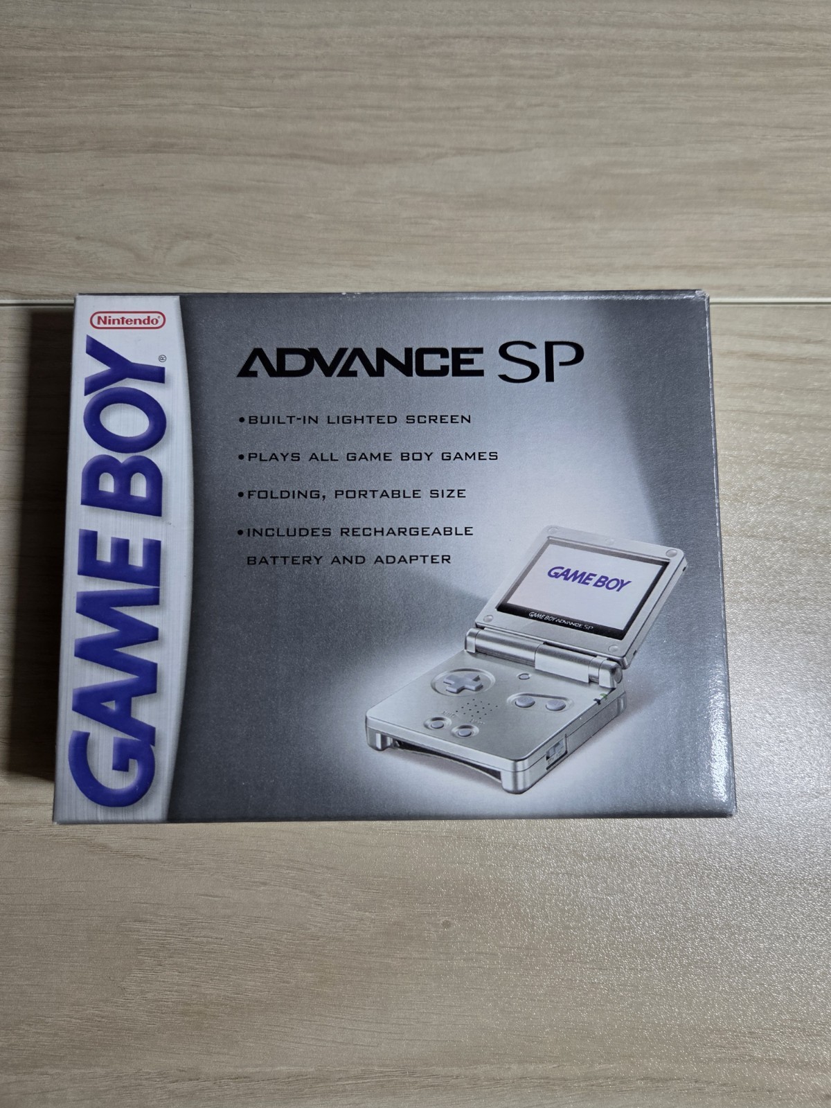 Platinum Nintendo Game Boy Advance SP (AGS-001) CIB with Pokémon Leaf Green