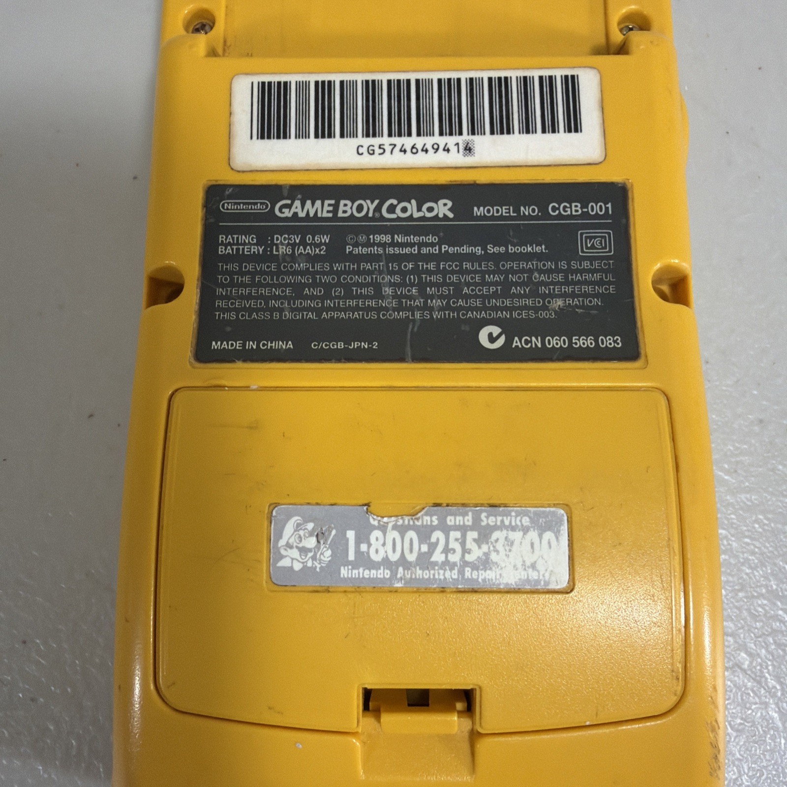 Nintendo Game Boy Color Console GBC CGB-001 – Dandelion Yellow – 100% OEM- Works