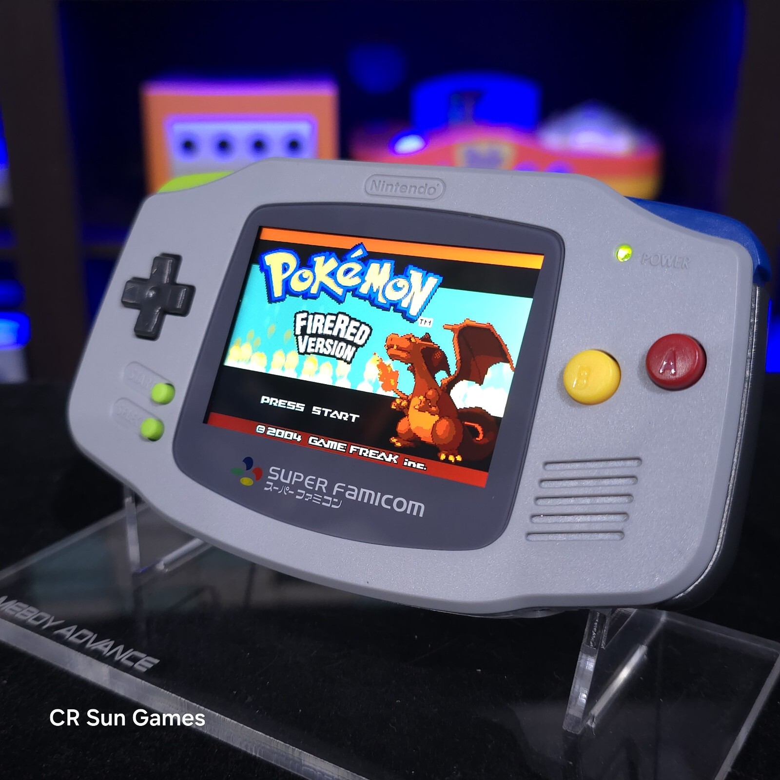 Gameboy Advance GBA Super Famicom Console with iPS Backlight Backlit LCD MOD