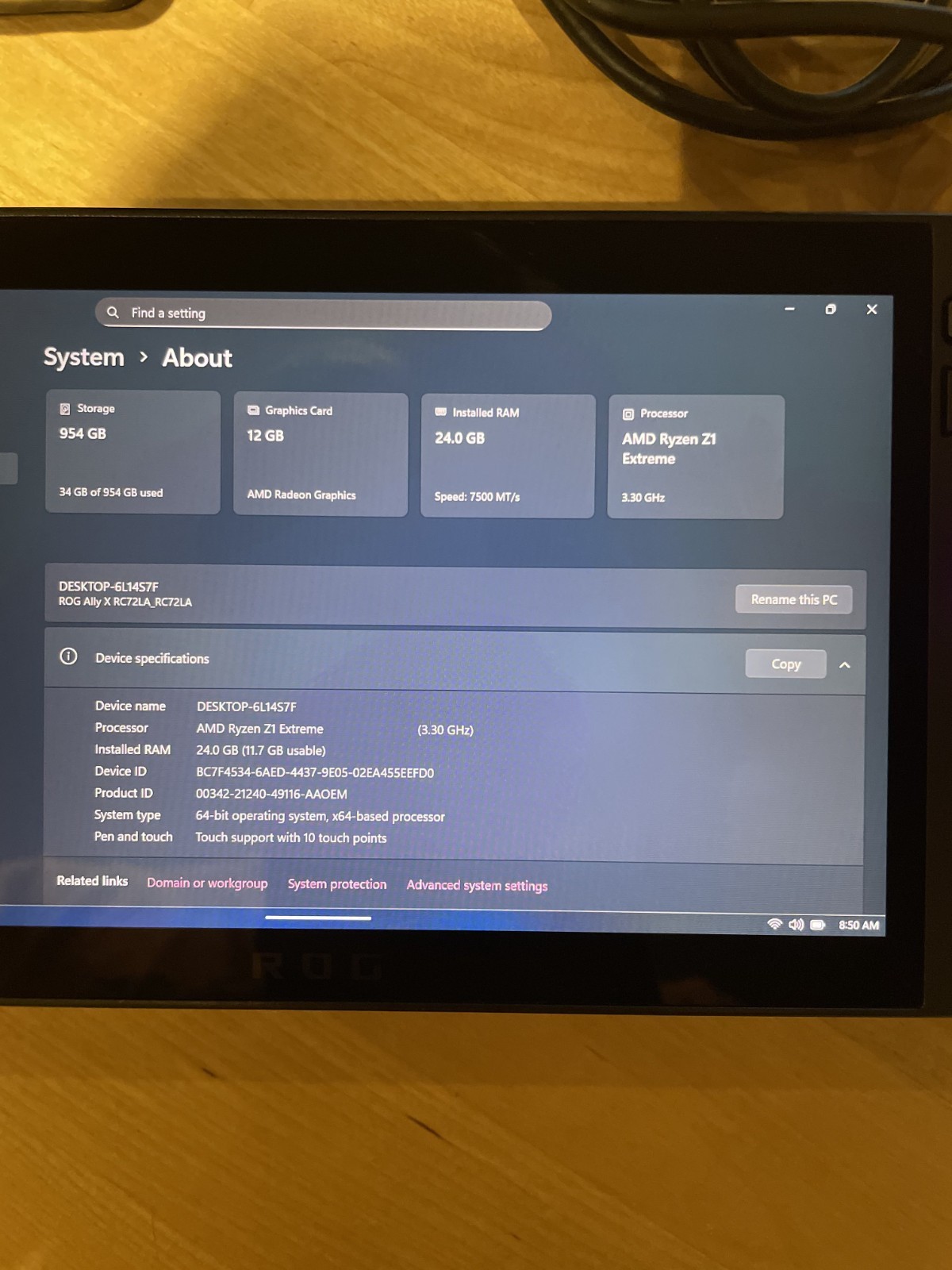 ASUS – ROG Ally X 7″ 120Hz FHD 1080p Gaming Handheld – AMD Ryzen Z1 Extreme 1 TB