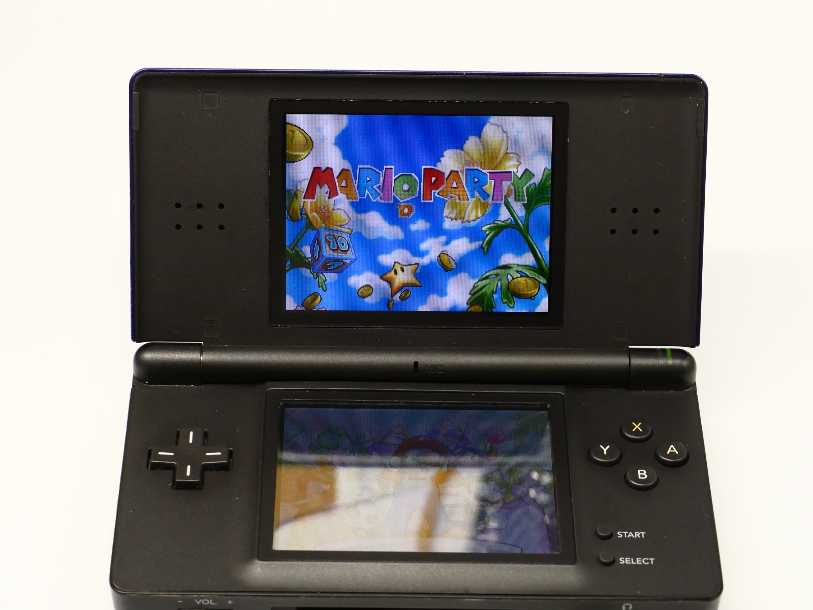 Nintendo DS Lite Console Blue w Stylus + Mario Party Game