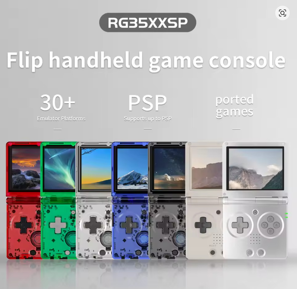 ANBERNIC RG35XXSP Flip 3.5″ IPS WiFi HDMI Linux Retro Portable Console