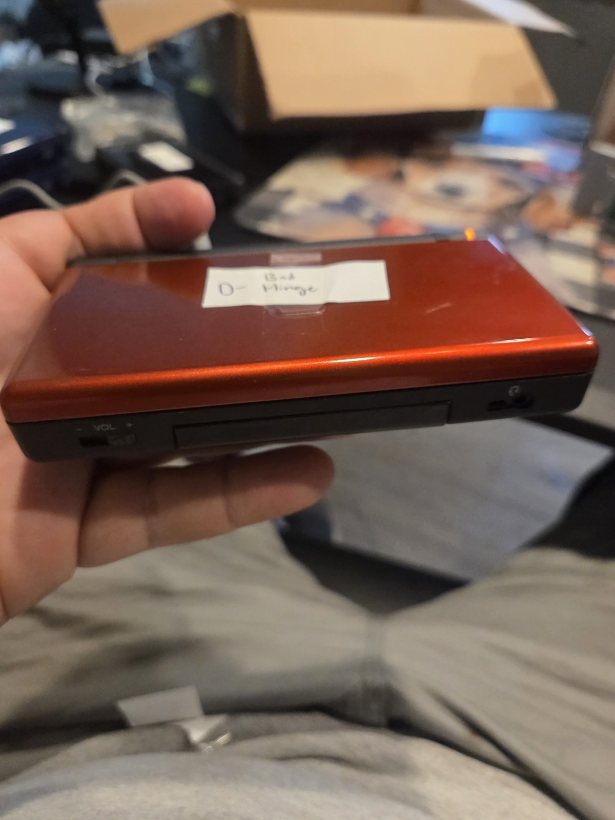 Nintendo DS Lite USG-001(JPN) Red Handheld Console w/ Stylus Only