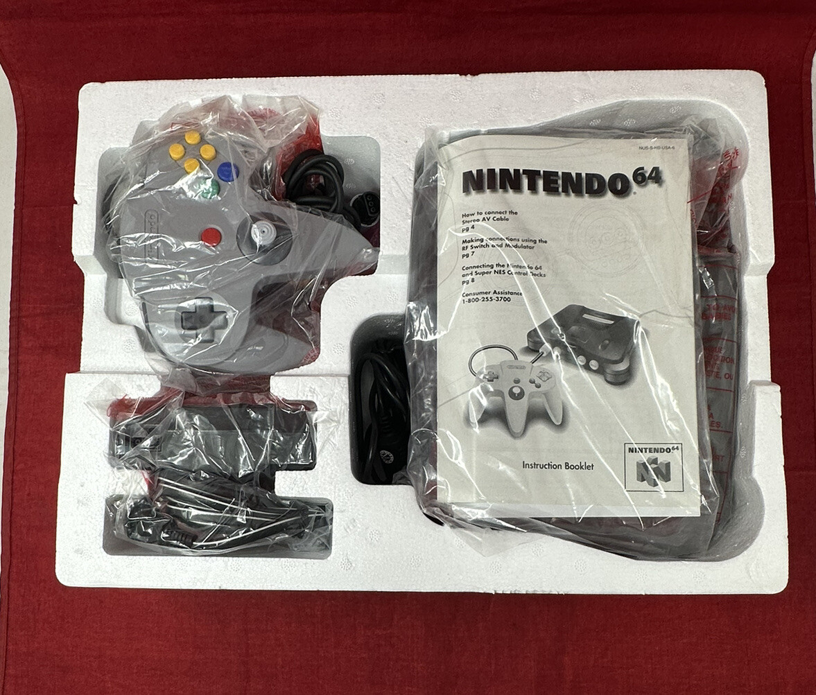 HDMI CONVERTED NINTENDO 64 VIDEO GAME CONSOLE ATOMIC PURPLE COLOR IN BOX