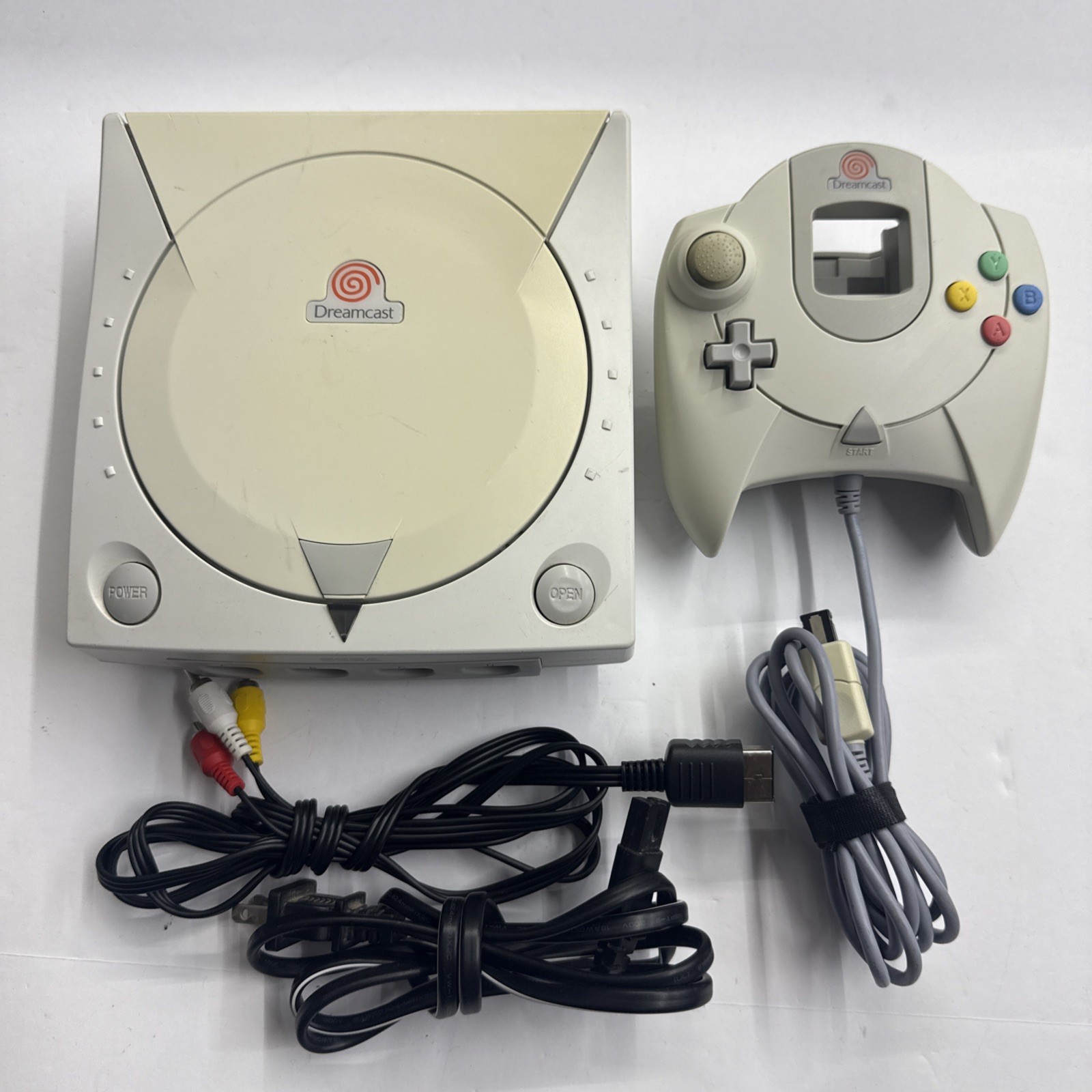 Dreamcast – SEGA Dreamcast Home Console – White Tested Working #2943 Yellowed