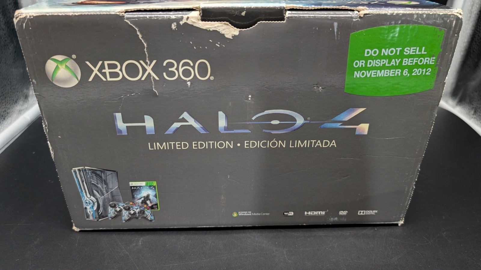 Xbox 360 Slim: Halo 4 Limited Edition Console In Box Tested Working CLEAN