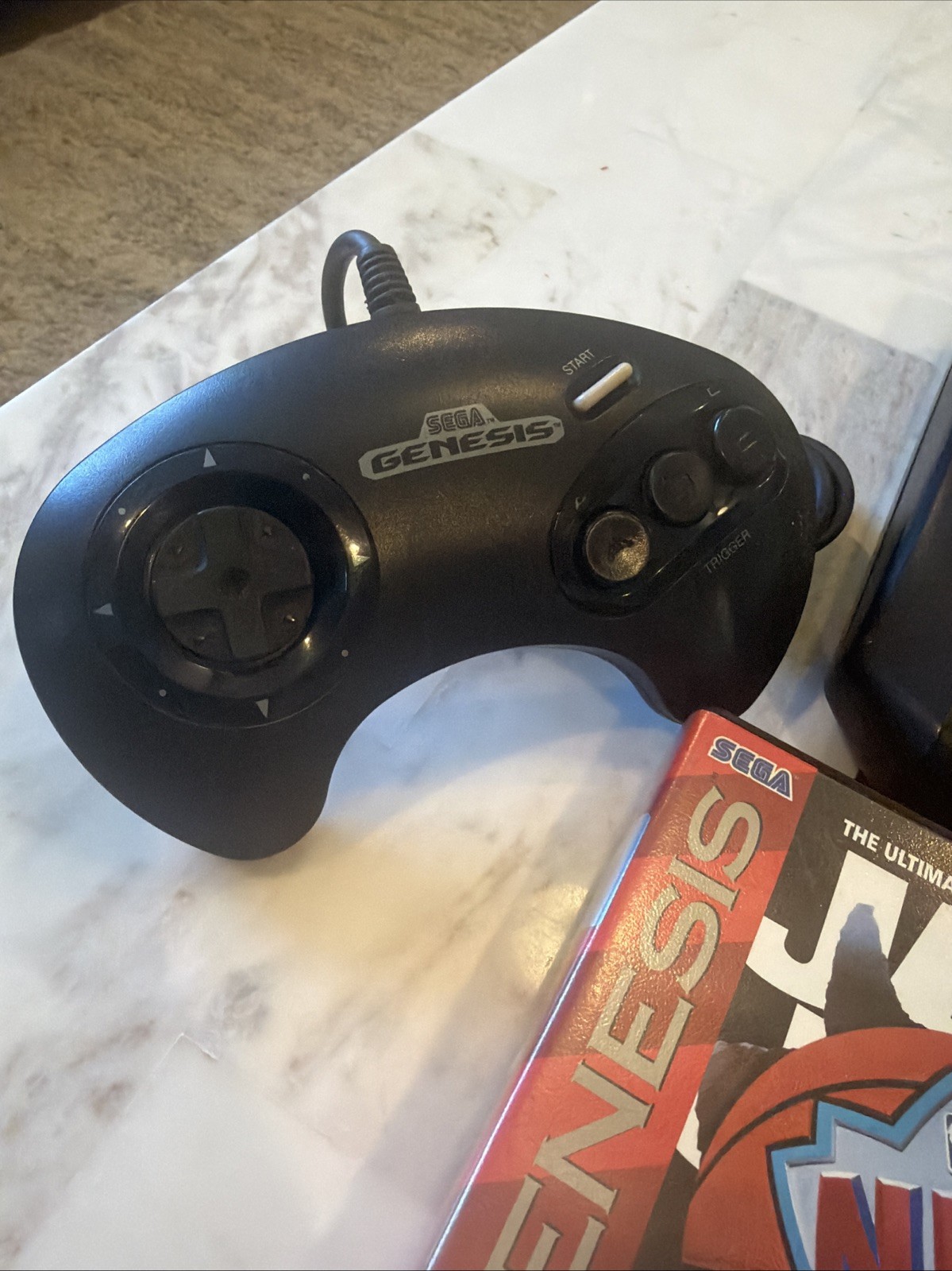 Sega Genesis Model 2 Console System Bundle Cords Controller Lion King, NBA JAM