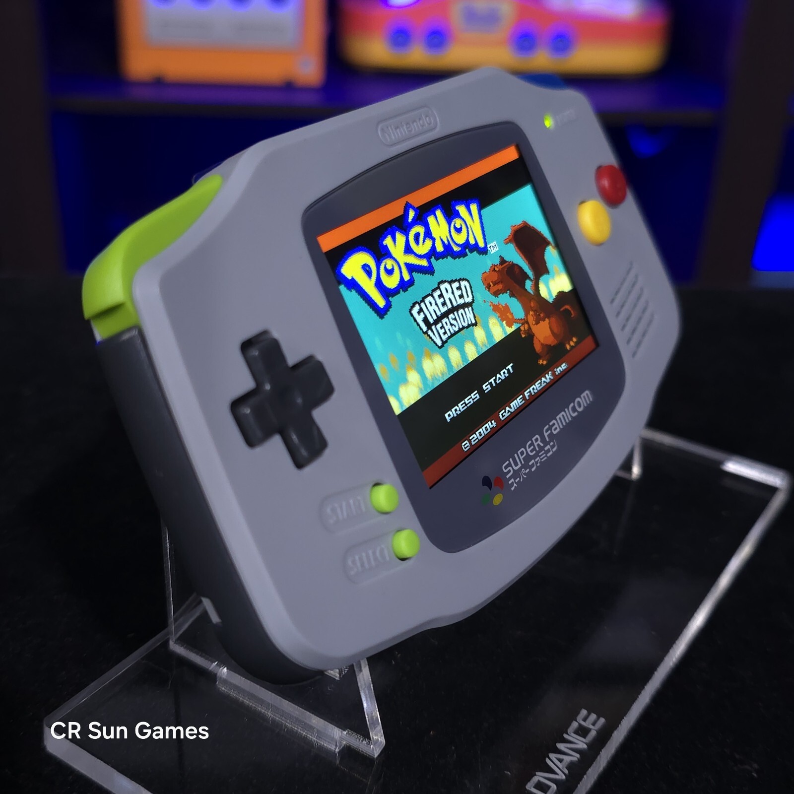 Gameboy Advance GBA Super Famicom Console with iPS Backlight Backlit LCD MOD