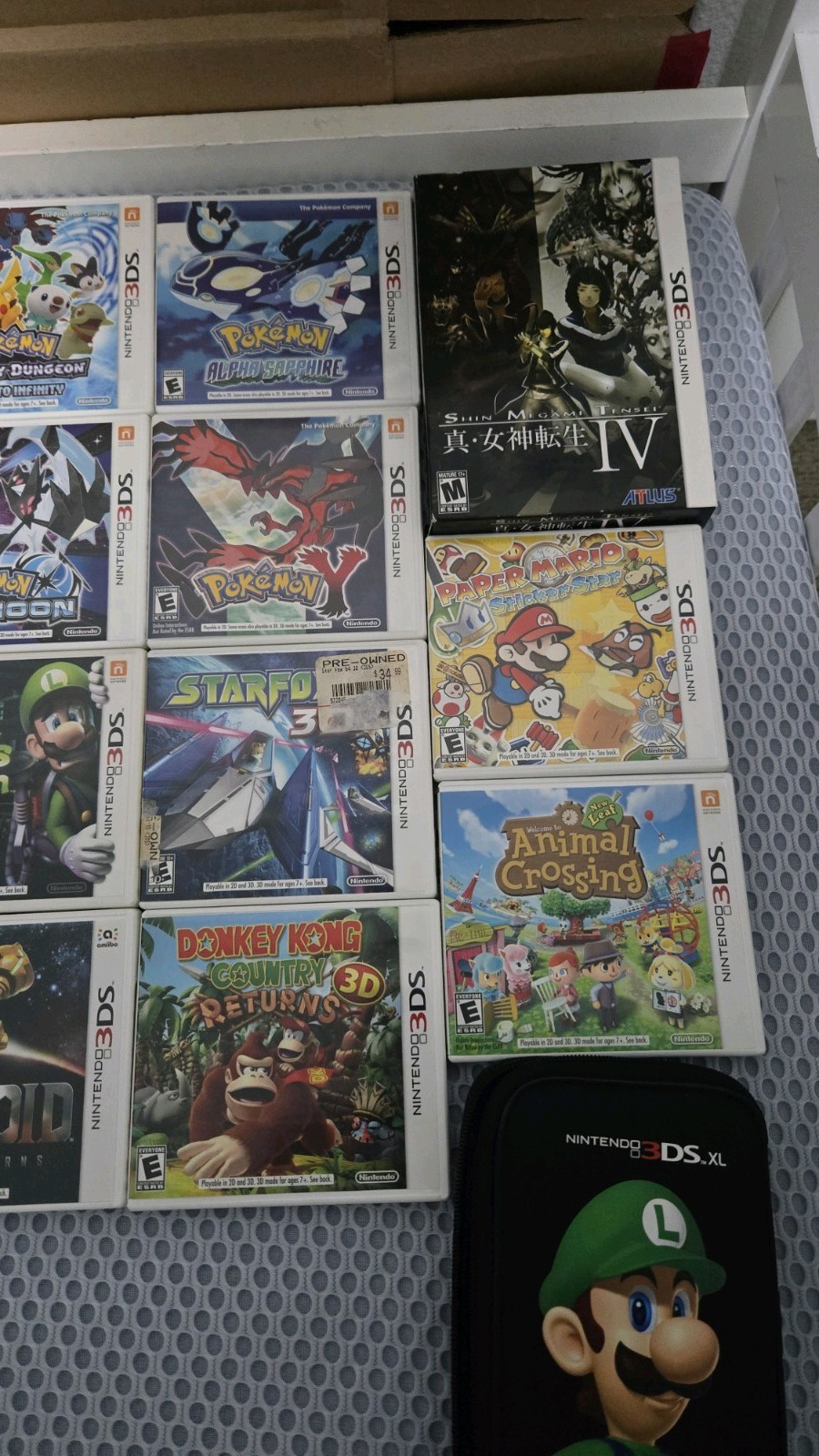 Nintendo 3DS XL Pokémon X/Y Limited Edition Bundle BOXED + 15 Games + 3DS Case