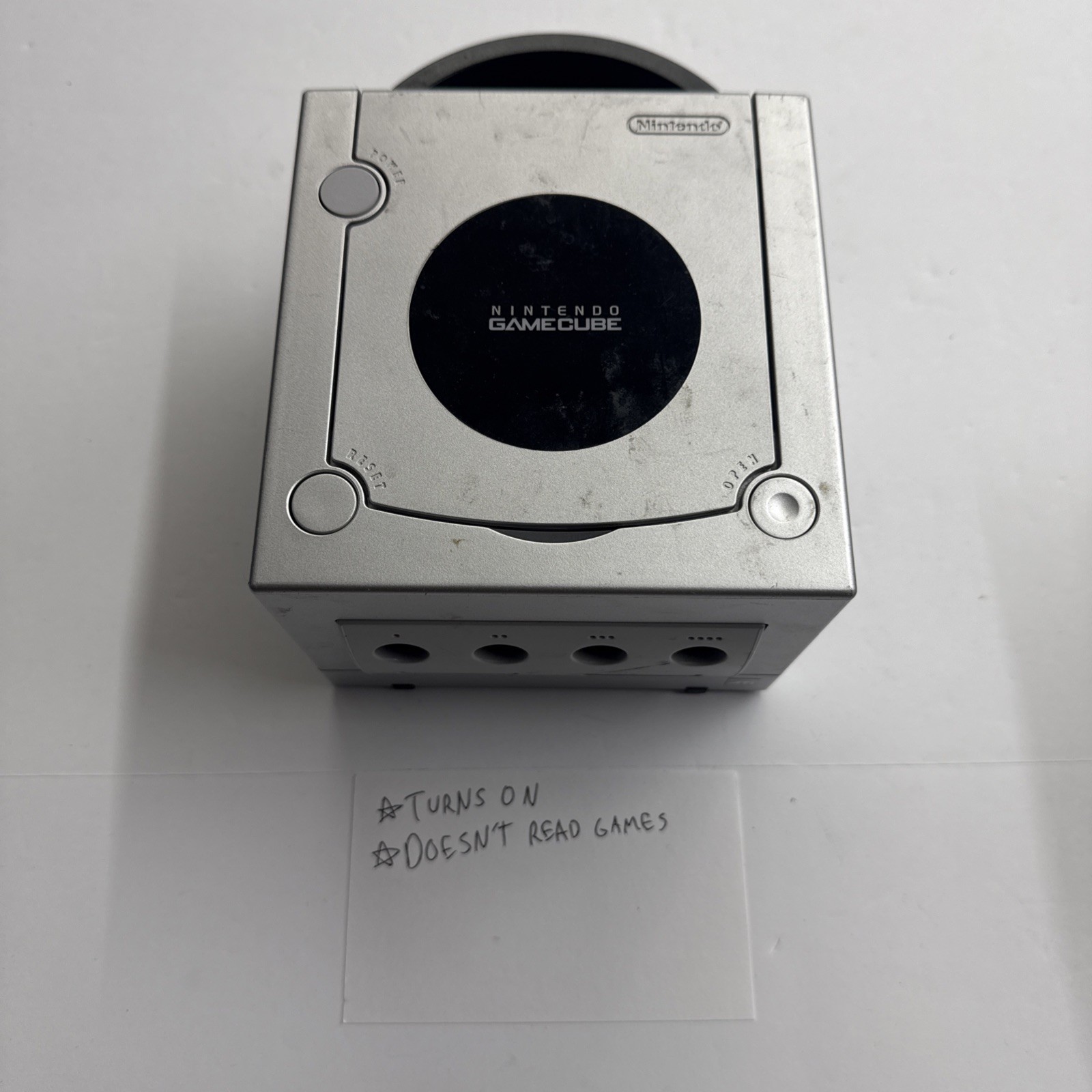 Defective – Nintendo GameCube Platinum Console – Silver Doesn’t Read Disc #7