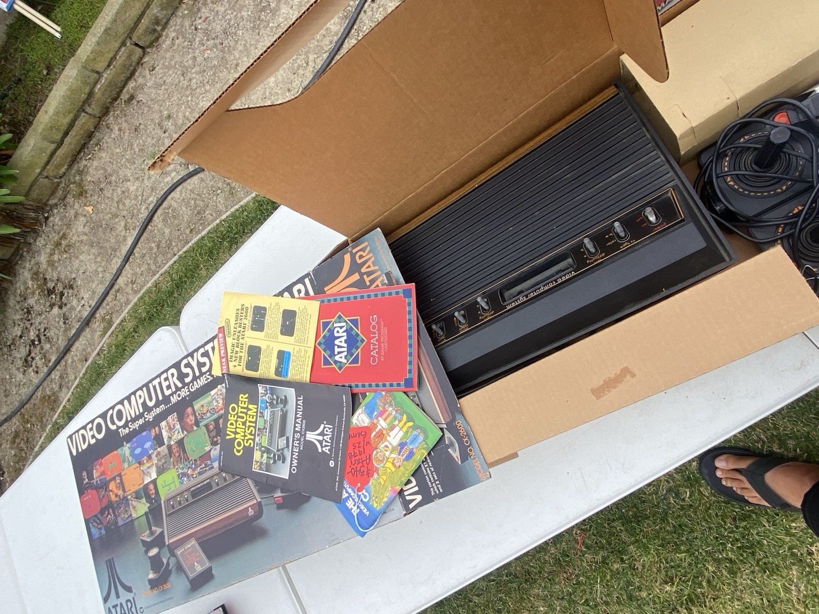 Vintage Atari CX-2600A Console Video Computer System W/ Box And Games