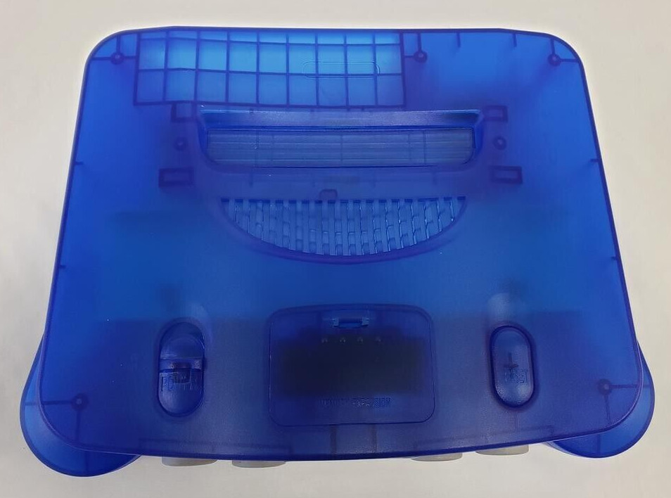 Nintendo 64 N64 Funtastic Translucent BLUE Video Game Console Bundle System 1996
