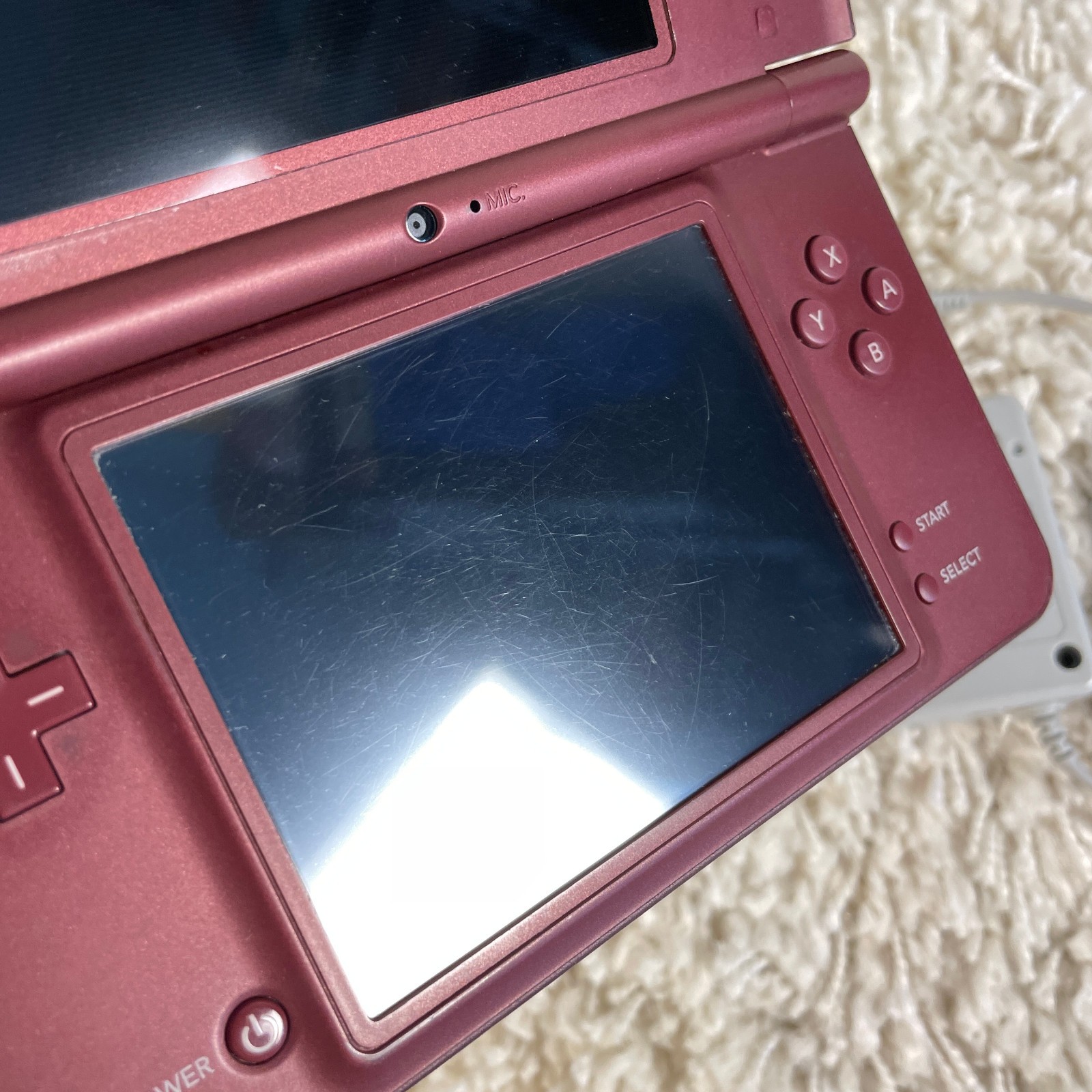 Nintendo DSi XL Red Burgundy Handheld Console System UTL-001 Tested