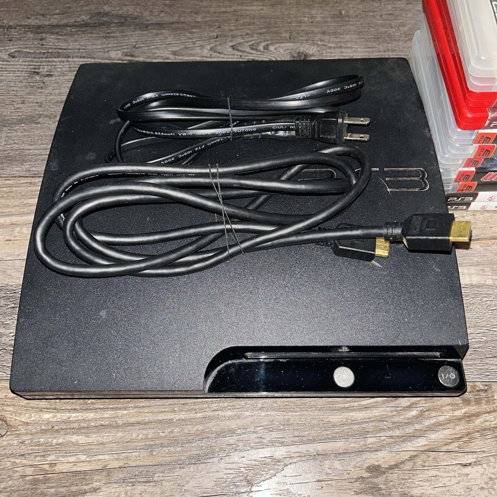 PS3 Slim CECH-2001A Console with 21 Games No Controller Tested Working