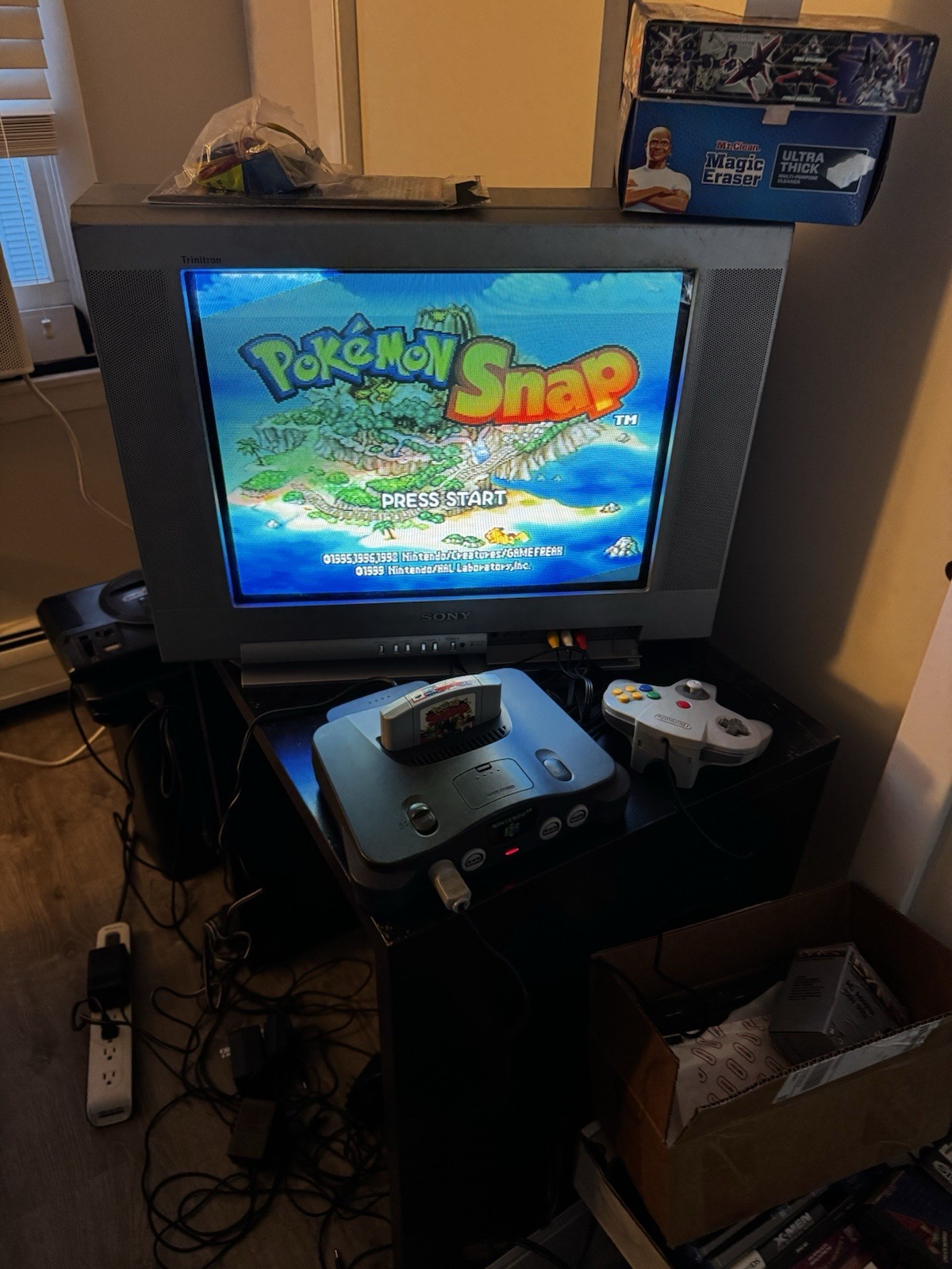 Nintendo 64 Console W/ Expansion Pak Controller 2 Games Pokemon Works Great! N64
