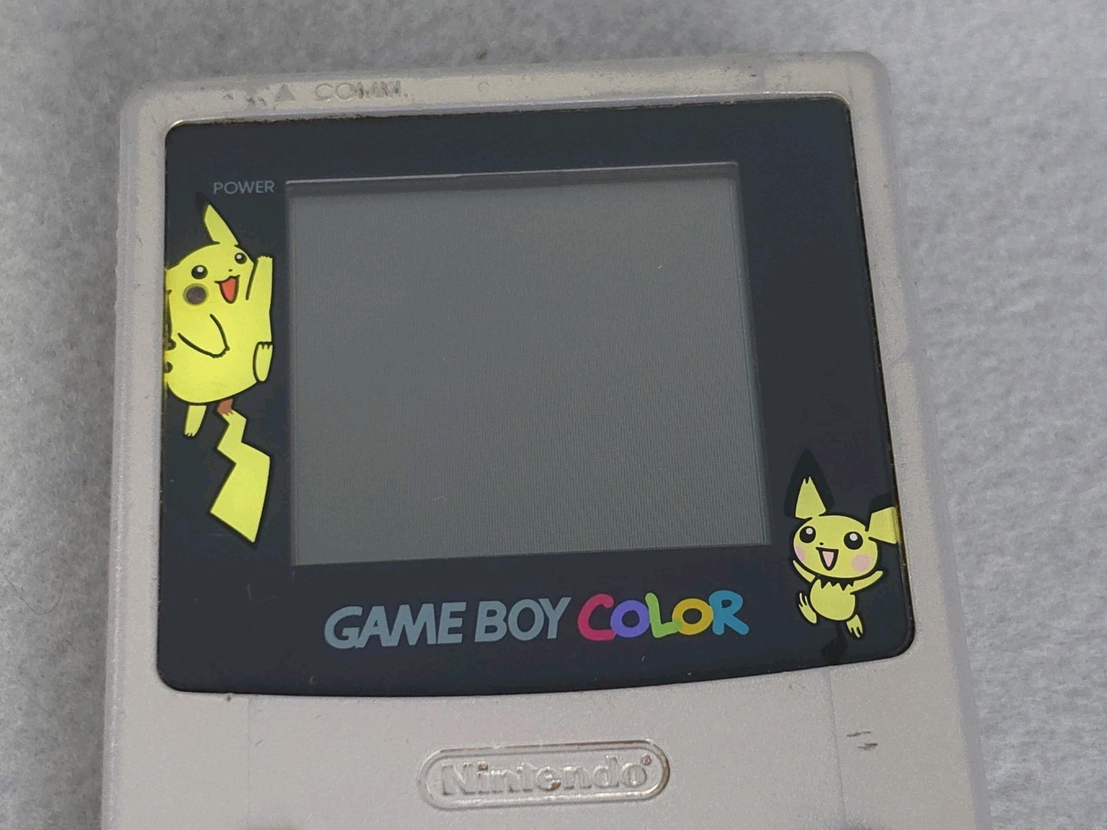 Nintendo GameBoy Color Gold/Silver Pokémon Special Edition Pikachu Pichu Tested