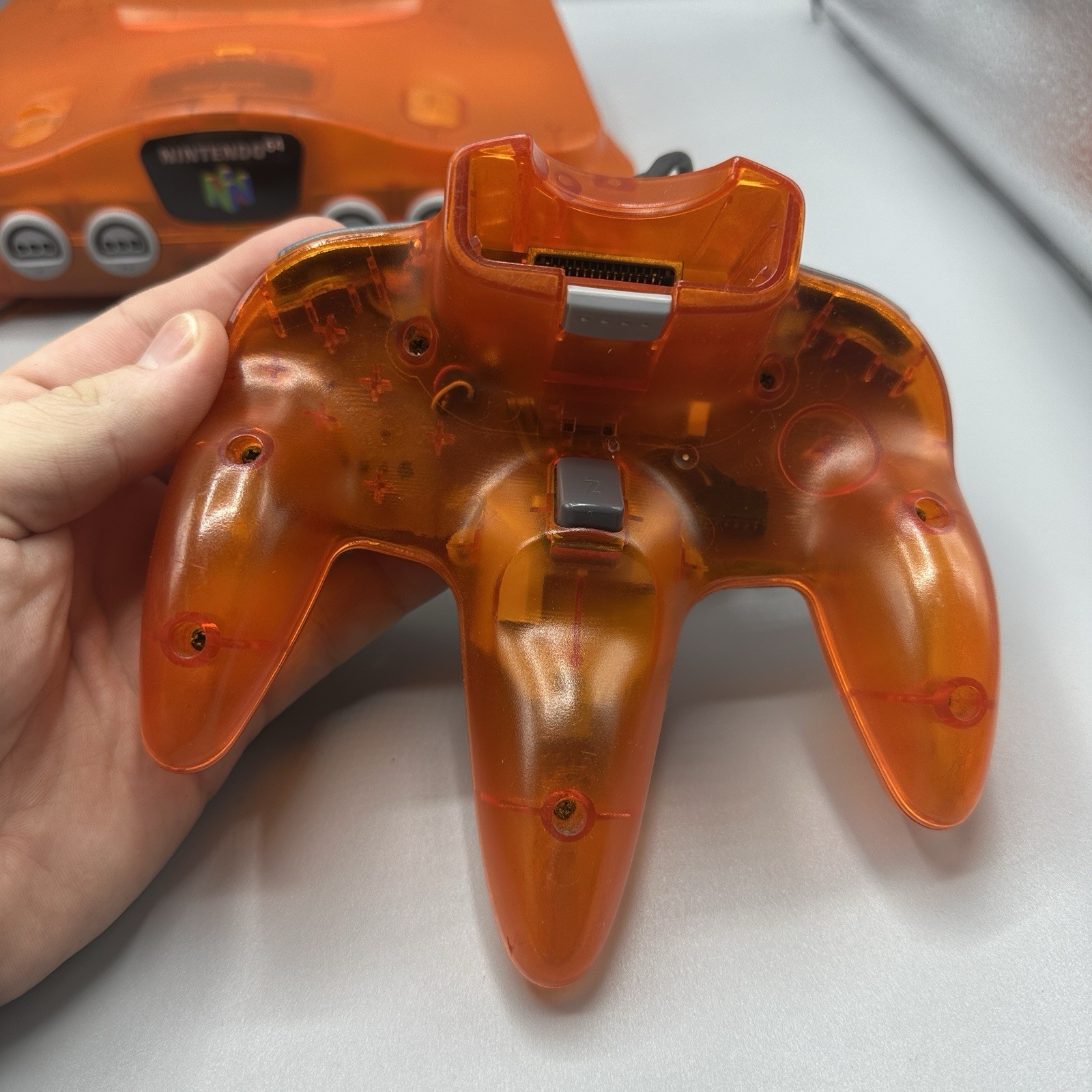 USA Nintendo 64 N64 Fire Orange Funtastic Console w/ OEM Controller -TESTED