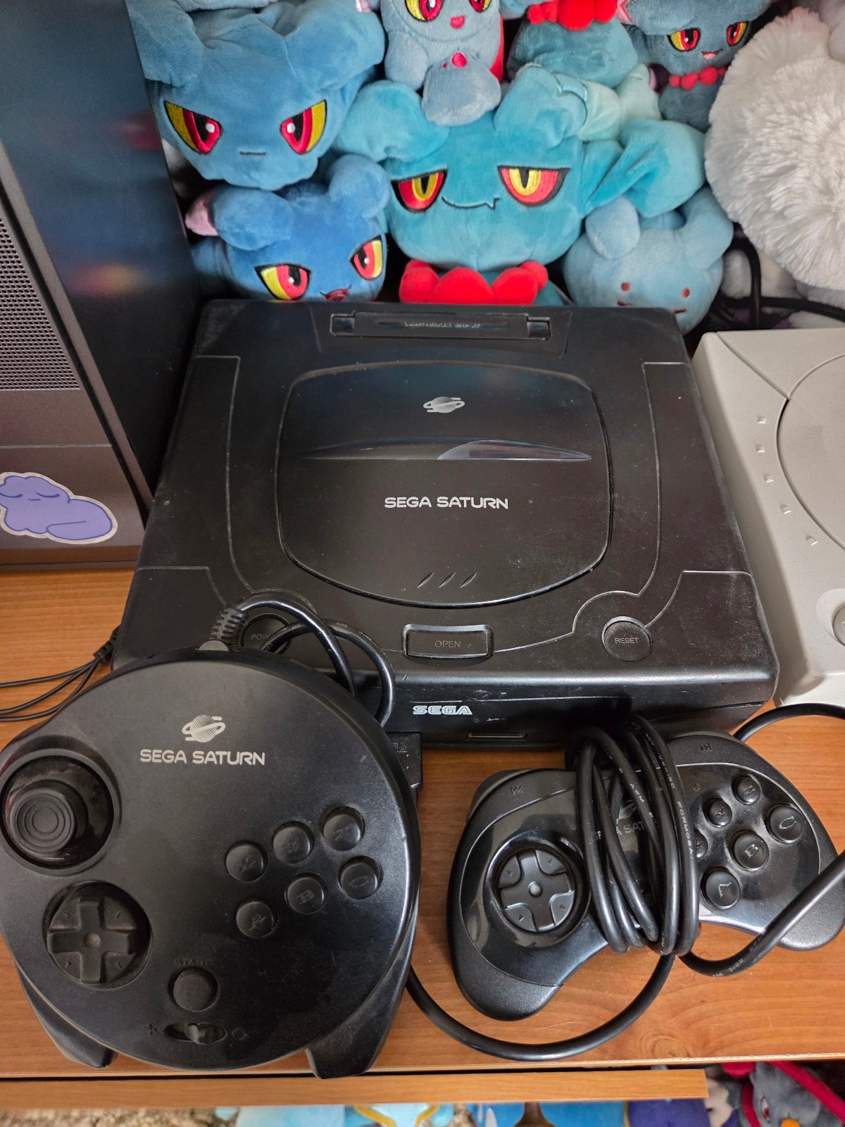 Sega Saturn USA Black console TESTED and working with 3d and model 2 controllers