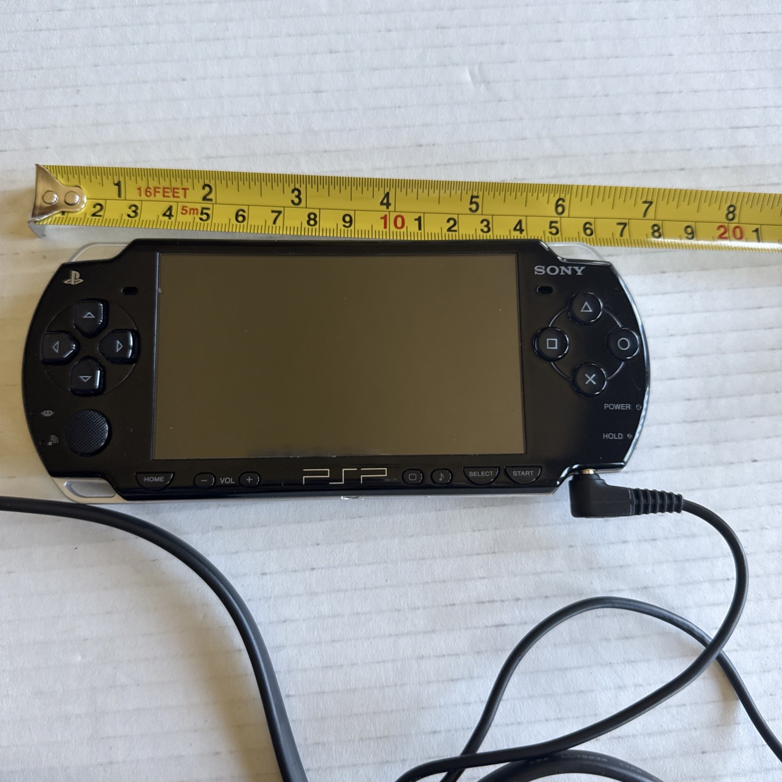 Sony PlayStation PSP-2001 Black PSP Portable Console System With Power Chords