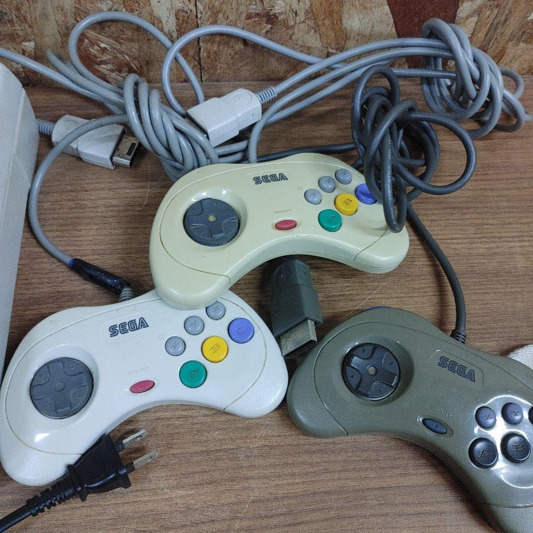 Sega Saturn Console HST-3220 Controller Cables Used Tested from Japan