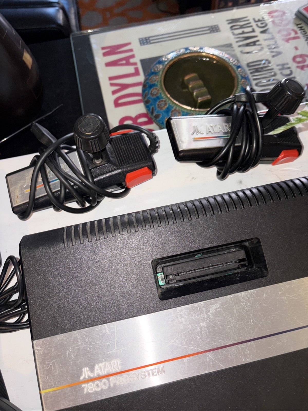 Atari 7800 Pro System Game Console 6 Controllers 27 Games Touchpad Lot Group